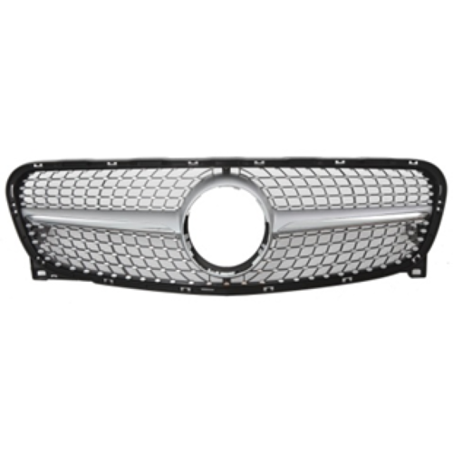 גריל קידמי דקורטיבי לרכב מרצדס W156 GLA מ2013-2015 דגם סקיי סטאר כסף קלאסי