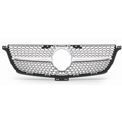 גריל קידמי דקורטיבי לרכב מרצדס W166 ML מ2012-2015 דגם סקיי סטאר כסף קלאסי