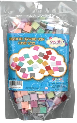 אבני מוזאיקה מרובעות צבעי פנינה