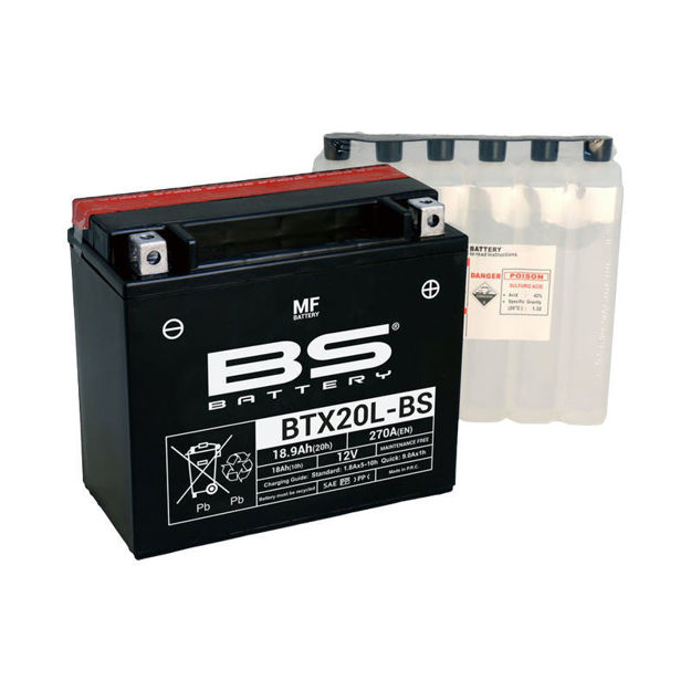מצבר BTX20L-BS אחריות 12 חודשים BS BATTERY