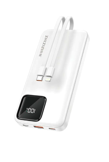 מטען נייד 10000mAh 22.5W עם צג וכבל מובנה ZK-19