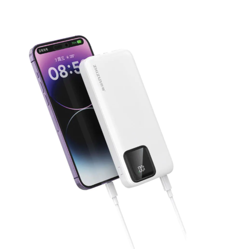 מטען נייד 10000mAh 22.5W עם צג וכבל מובנה ZK-19