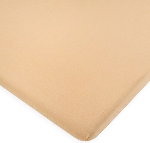 סדין חלק לעריסת תינוק 100% כותנה ג'רזי - חום ג'ירפה