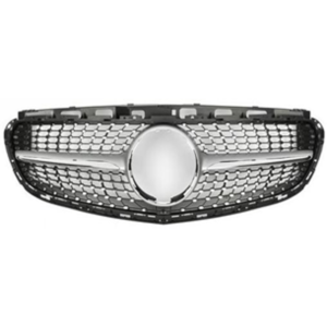 גריל קידמי דקורטיבי לרכב מרצדס W212 E מ2013-2015 דגם סקיי סטאר צבע כסף