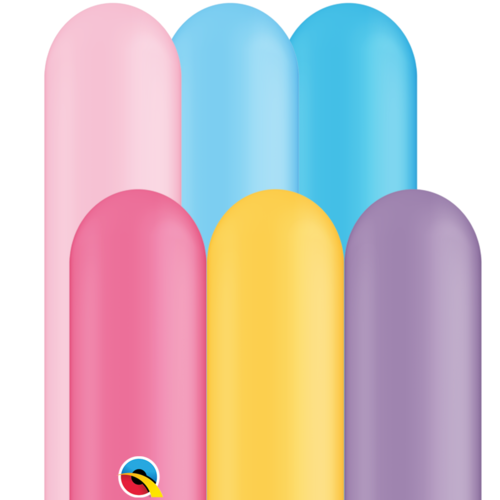 בלונים ליצירת צורות Qualatex Vibrant 260Q אמריקאי 100 יחידות