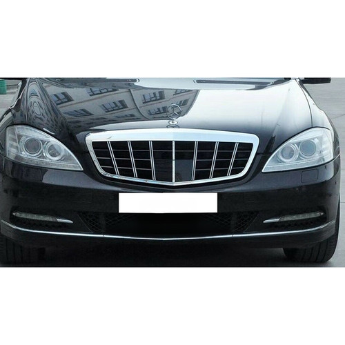 גריל קידמי דקורטיבי לרכב מרצדס W221 S-CLASS 2009-2012 דגם ברבוס כרום