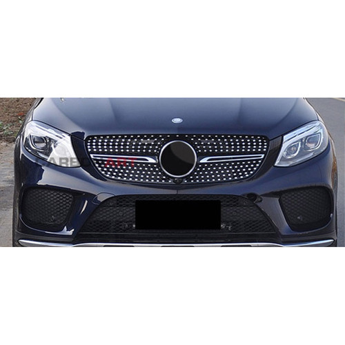 גריל קידמי דקורטיבי לרכב מרצדס קופה W292 GLE מ2015-2019 דגם סקיי טסאר שחור קלאסי