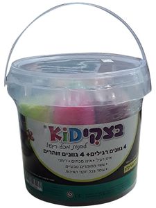 בצק למשחק 4 גוונים רגילים + 4 גוונים זוהרים/פלדע