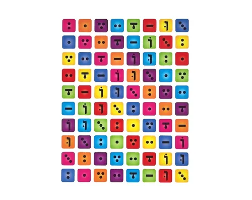 מדבקות סימני ניקוד צבעוניות - דגם 1373