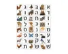 מדבקות אותיות א-ב ותמונות של חיות - דגם 1492