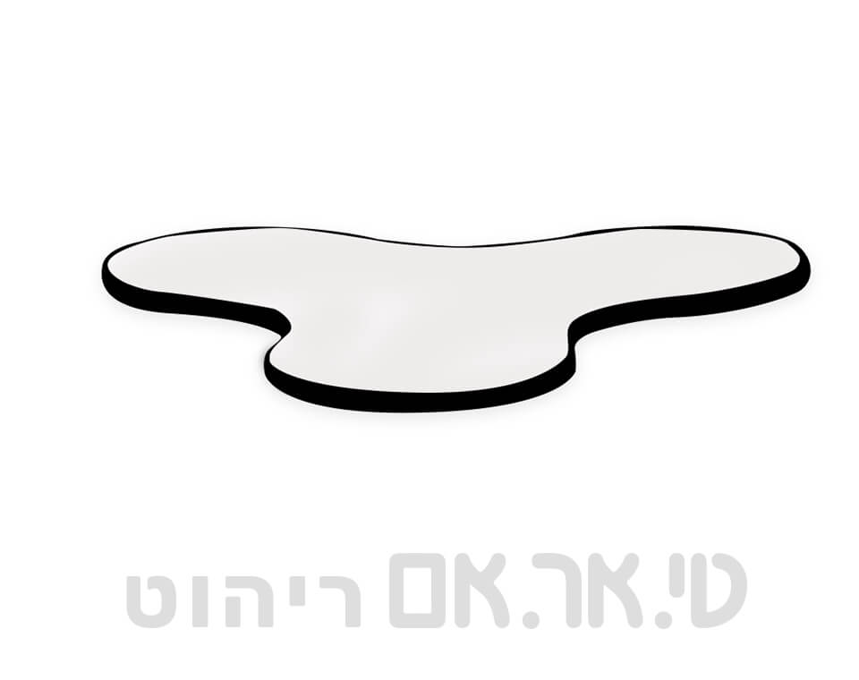 פלטה דגם תלתן עם קנט צבעוני