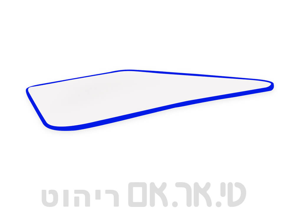 פלטה דגם טרפז עם קנט צבעוני