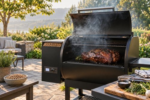 מעשנות Traeger: איך פלט ובקרת חום עובדים יחד? — תמונת אווירה להמחשה