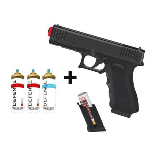 אקדח גז מדמיע + 2 מיכלים + מיכל מים BRAND