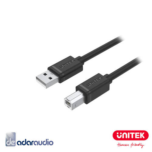 כבל USB-B זכר - 2.0 USB-A זכר - אורך 3 מטר - Unitek Y-C420GBK 