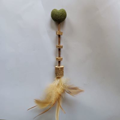2 צעצועי לב קטניפ על מקל עץ Y41