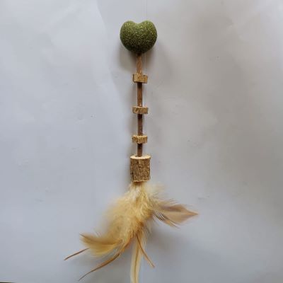 2 צעצועי לב קטניפ על מקל עץ Y41