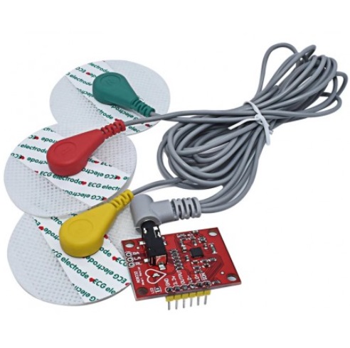 קיט מודול AD8232 בדיקת דופק ECG עם אלקטרודות