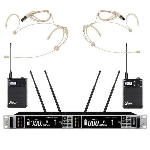 זוג מיקרופוני מדונה אלחוטיים מדגם SEER IU-2066-IL HEAD