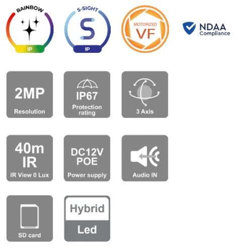 מצלמת צינור BMH-320SRN-MVF (IP,2MP)