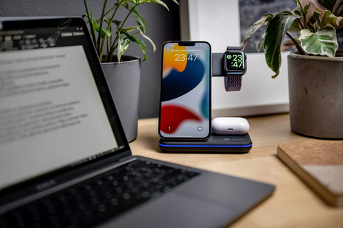 מטען משולש למכשירים ניידים Newell induOne N-GY-Z5A 3-in-1 Wireless Charger