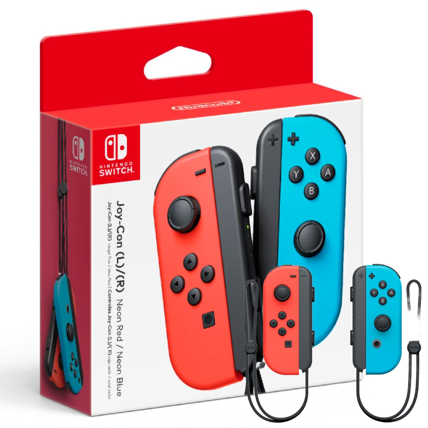 בקר משחק 104882 JOY-CON SET (L+‎R) NEON RED/NEON BLUE