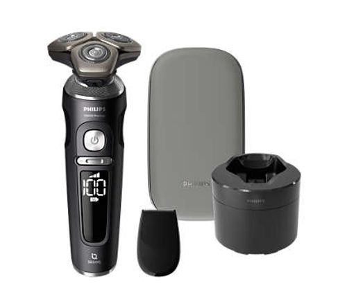 מכונת גילוח חשמלית לשימוש יבש ורטוב עם SkinIQ SP9840/32
