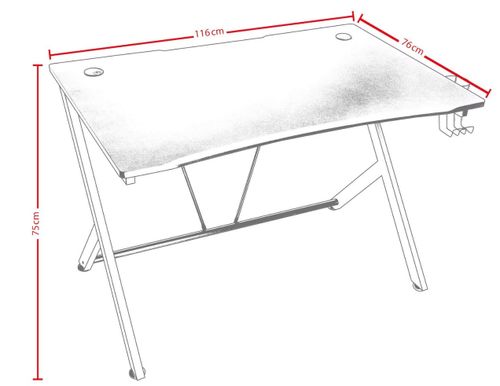 שולחן גיימינג Nitro Concepts D12 DESK Black/Red