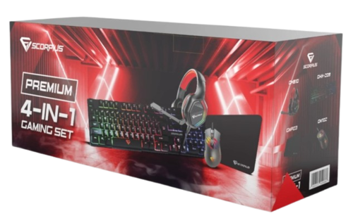 מארז גיימינג 4 ב-1 Scorpius Premium Gaming Set