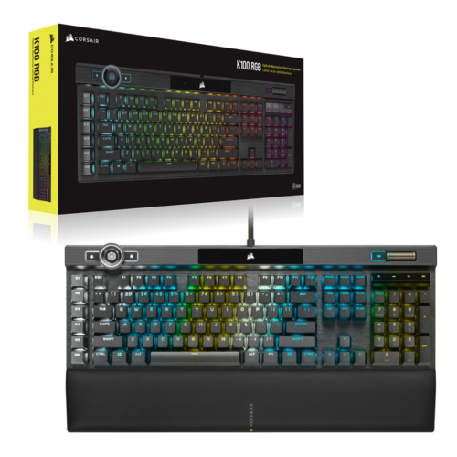 מקלדת גיימינג אופטית-מכנית (אנגלית בלבד) Corsair K100 RGB