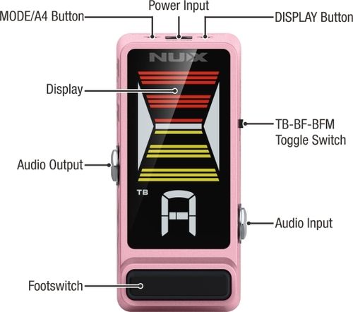 פדל טיונר לגיטרה NUX NTU-3 HD PITCH Mini Pedal Tuner