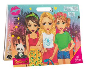 בסטיז: ספר צביעה 25 דפים + גליון מדבקות