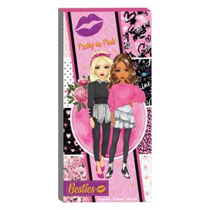 בסטיז: חוברת עיצוב אופנה 24 גליונות Pretty in Pink