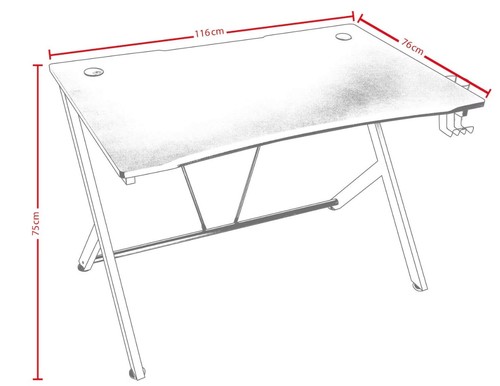 שולחן גיימינג Nitro Concepts D12 Desk Black/Red