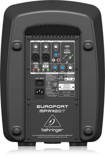 מערכת הגברה ניידת בהספק 40 וואט Behringer MPA40BT