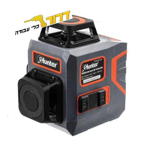פלס לייזר שלושה מעגלים ירוק מיני 3D | כולל מעמד ושלט 30 מטר 103200-004 Hunter 