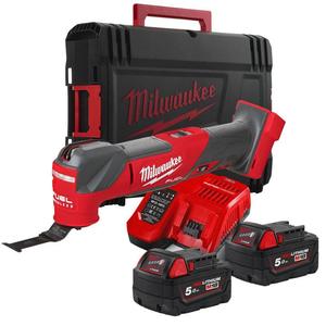 מולטיטול FUEL נטען M18 FMT + שתי סוללות 5 אמפר + מטען Milwaukee 