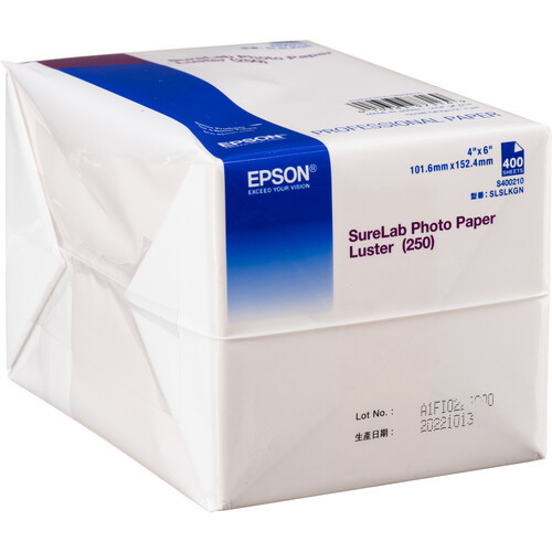 מארז נייר פוטו חצי מבריק Epson Surelab 10X15 Luster