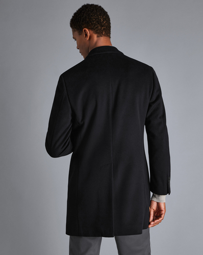 מעיל צמר שחור - Black pure wool overcoat