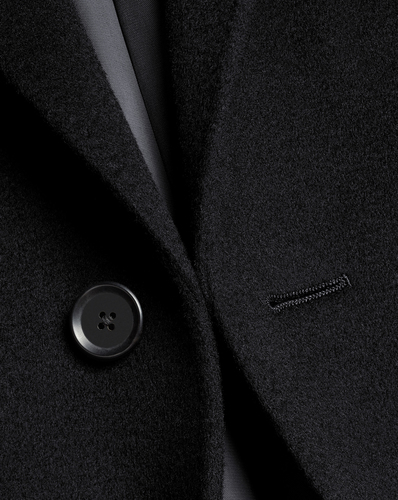 מעיל צמר שחור - Black pure wool overcoat