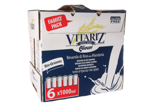 משקה שקדים ואורז אורגני שישיה 6 ליטר - VITARIZ