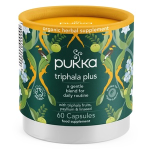 טריפלה פלוס אורגנית 60 כמוסות פוקה Triphala Plus 60 caps Pukka