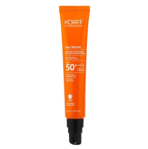 קרם הגנה לפנים  + Korff Sun Secret Spot Face Fluid Matt 50 ml SPF50 
