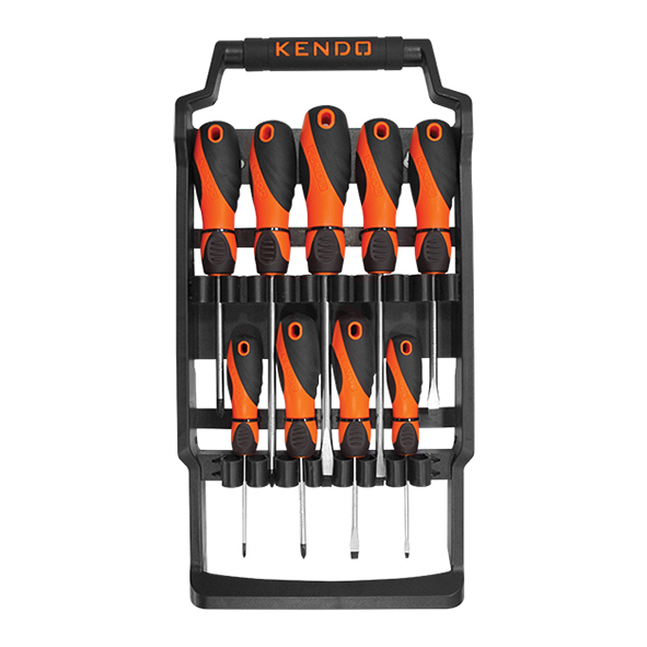 סט מברגים שטוח+9 PH יח KENDO