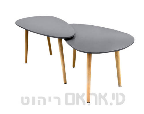 סט שולחנות טיפה -אפור