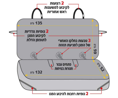 כיסוי מגן לחיות מחמד למושב האחורי דוגי