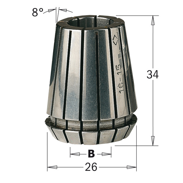 תפסנית (Collet) ER25 לקנה 6.35 מ"מ