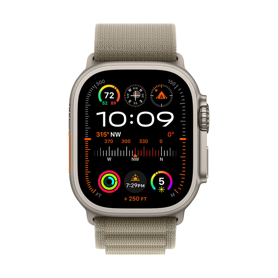 שעון חכם Apple Watch Ultra 2 Alpine Loop GPS + Cellular – מבית Apple (צבע ירוק זית)