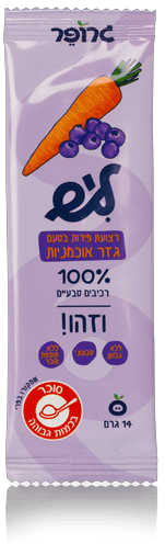 רצועות פירות בטעם גזר אוכמניות 14 גרם