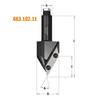 רוטר שיפועי (V-Groove) 60° עם שימות מתחלפות 44x38x115 Z1 קנה 20 מ"מ